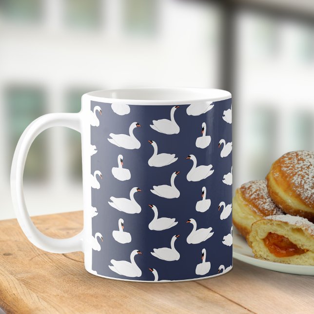 Tasse tendance moderne à motif de cygne bleu (Swan Mug)