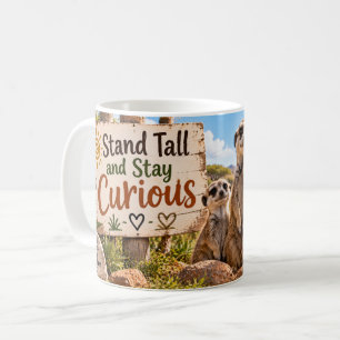 Tasse « Tenez-vous droit et restez curieux »