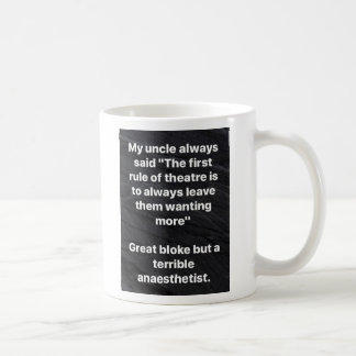 Tasse terrible d'anesthésiste