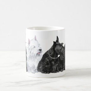 Tasse Terrier Écossais et West Highland White