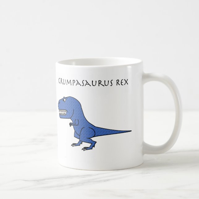 Tasse texturisée bleue de Grumpasaurus Rex (Droite)