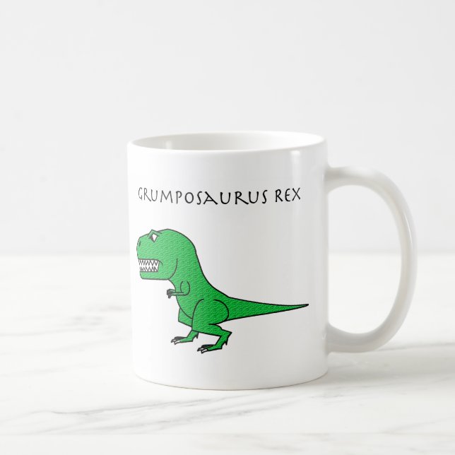 Tasse texturisée verte de Grumposaurus Rex (Droite)