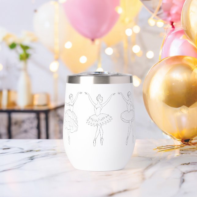 Tasse thermique pour vin Ballerinas  (Enterrement de vie de garçon (pivoté))