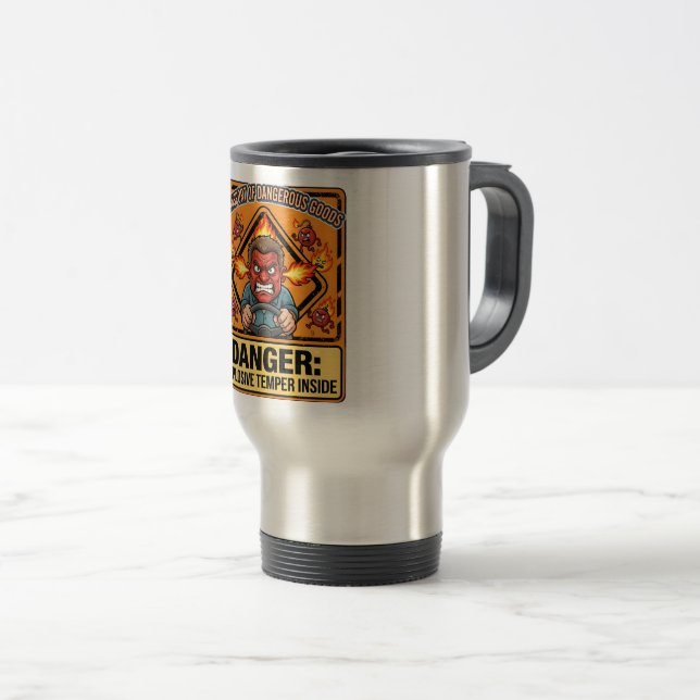 Tasse Thermos Drôle pour Camionneur ADR | Tempéram (Devant droit)