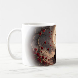 Tasse Toast au Vin de Lune Rose Rouge Reine de Dra