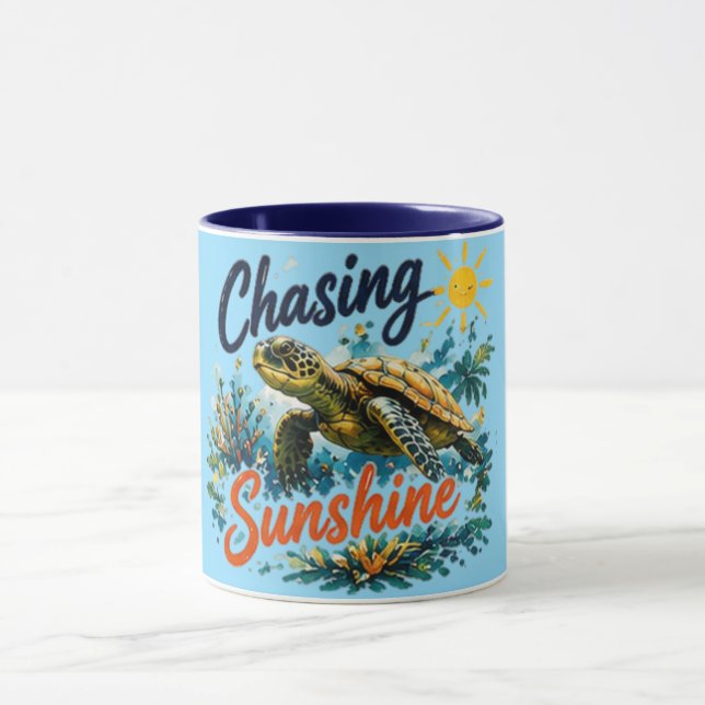 Tasse Tortue à la Poursuite du Soleil (Centre)