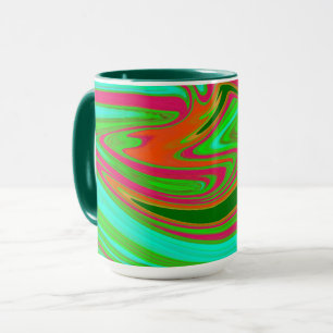 Tasse tourbillon vert et marron