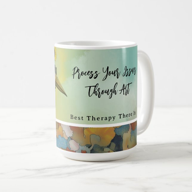 Tasse Traitez Votre Trauma par l'Art. (Devant droit)