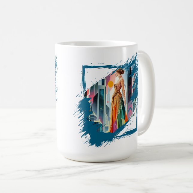 Tasse « Travaille dur, bois souvent » (Devant droit)