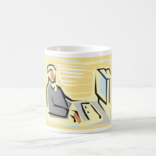 Tasse Travailler sur un ordinateur (Créateur téléchargé)
