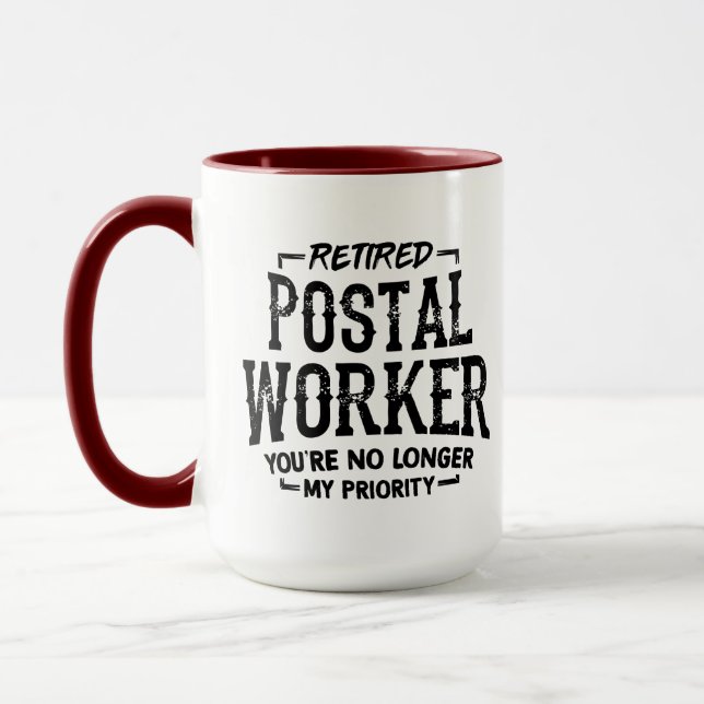 Tasse Travailleur Postal Retraité N'est Plus Prior (Gauche)