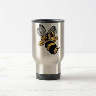 Tasse très fâchée de voyage d'abeille