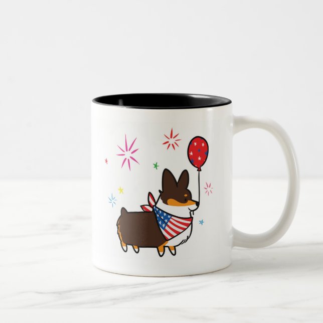 Tasse tricolore | CorgiThings de l'Amérique de (Droit)