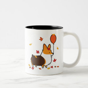 Tasse tricolore rouge   CorgiThings d'automne de