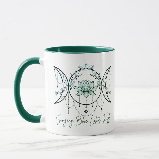 Tasse Triple Déesse & Lotus Vert (Gauche)