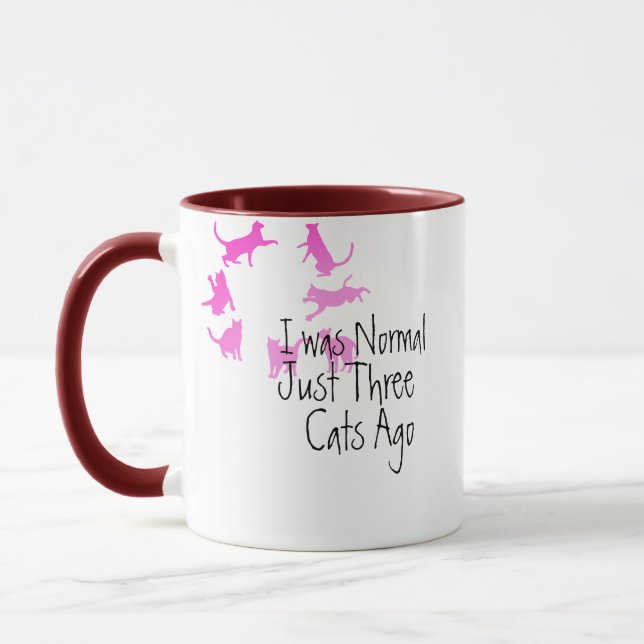 Tasse Trois Chats Avant - Conception Normale Drôle (Gauche)