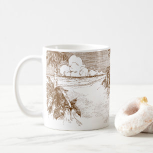 Tasse Tropical Beach Palmiers Vintage