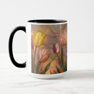 Tasse Tulipe en Verre Peint : Art Floral