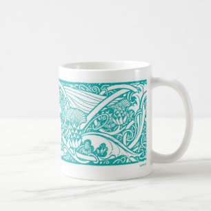 Tasse turquoise de vignette d'ange