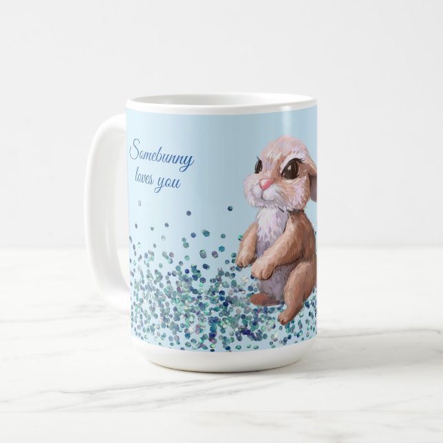 Tasse un lapin t'aime (Devant gauche)