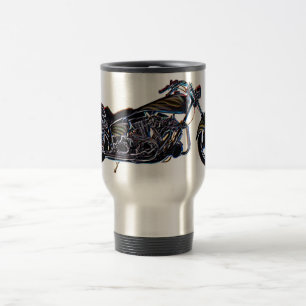 Tasse V-jumelle au néon de moto