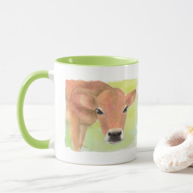 Tasse Vache Aquarelle (Avec donut)