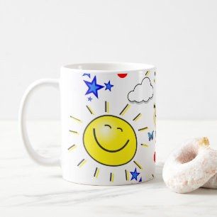 Tasse Vache Soleil Étoiles