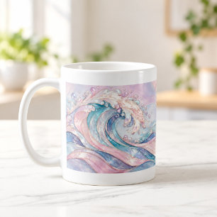 Tasse Vague Abstraite Pastel Pearl Tide