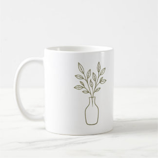 Tasse Vase et Feuilles
