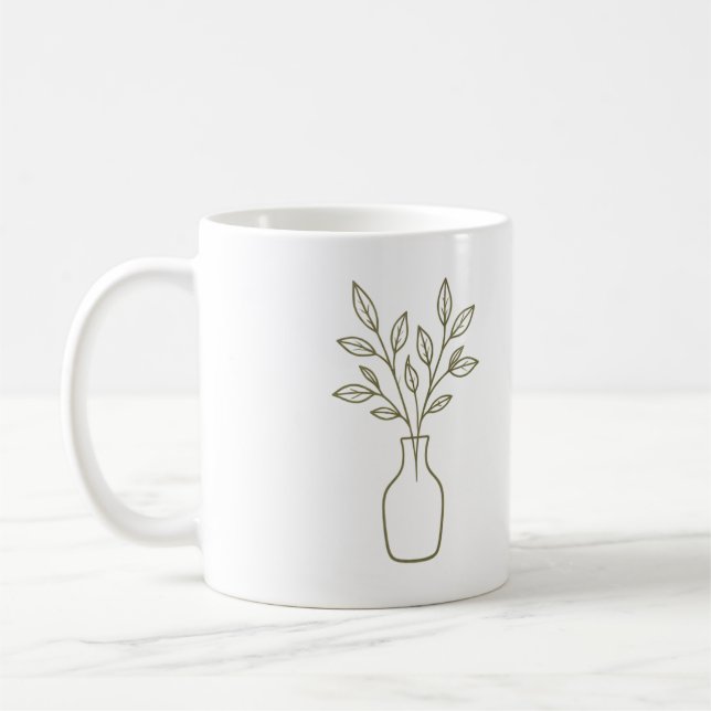 Tasse Vase et Feuilles (Gauche)