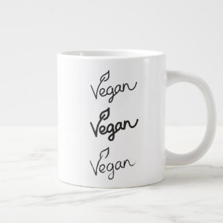 Tasse végétalienne de porcelaine tendre de