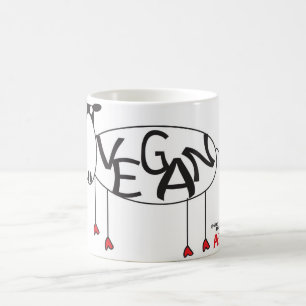 Tasse végétalienne de vache