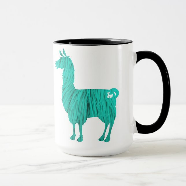 Tasse velue de lama de turquoise (Droite)