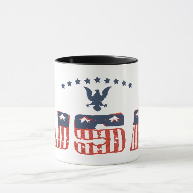 Tasse version grunge patriotique American Eagle (Centre)