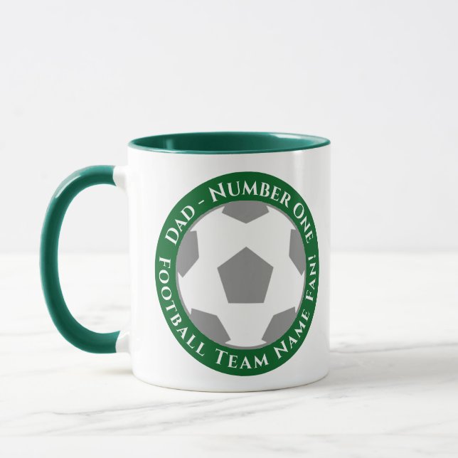 Tasse « Vert – Papa de foot décontracté et sportif (Gauche)