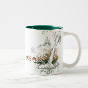 Tasse verte d'arbre de l'Orégon