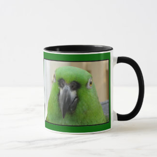 Tasse verte de perroquet du Panama Amazone