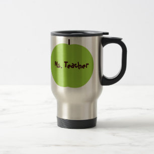 Tasse verte de professeur d'Apple