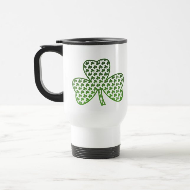Tasse verte de shamrocks (Gauche)