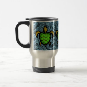 Tasse verte de voyage de tortue de Shell