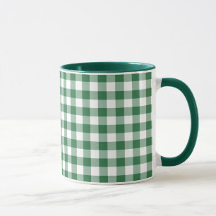 Tasse verte et blanche de shamrock de contrôle de