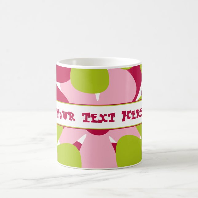 Tasse verte et rose de fleurs (Centre)