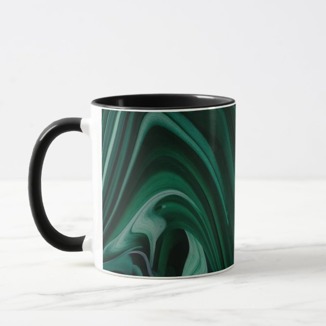 Tasse verte liquide d'acrylique de forêt (Gauche)