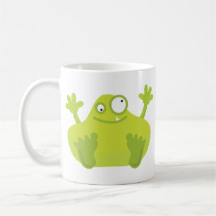 Tasse verte mignonne de monstre