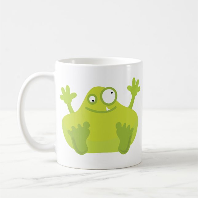Tasse verte mignonne de monstre (Gauche)