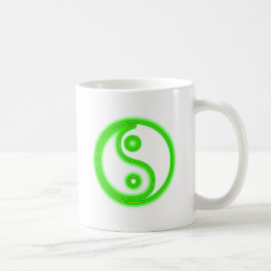 Tasse verte rougeoyante de Yin Yang