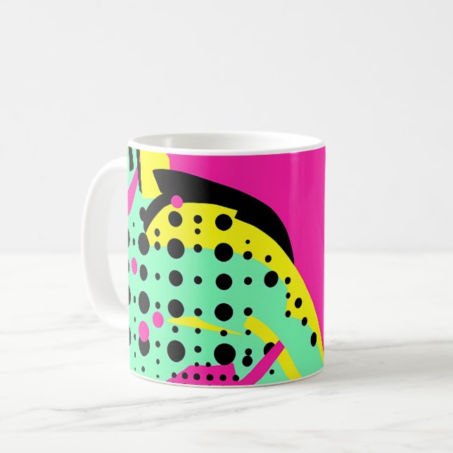 Tasse vibrante d'art pop (Devant gauche)