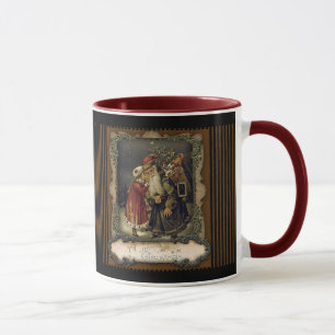 Tasse victorienne vintage de Père Noël de Noël