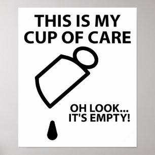 Tasse vide de sollicitude Affiche drôle