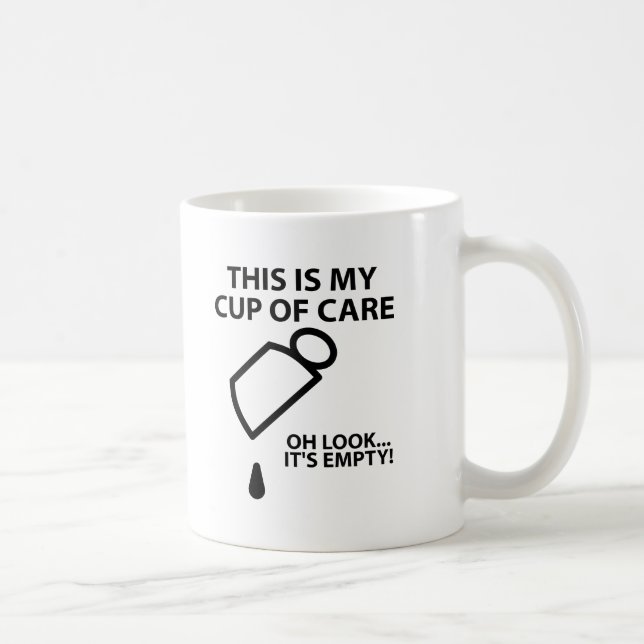 Tasse Vide de Souci Mug Drôle (Droite)